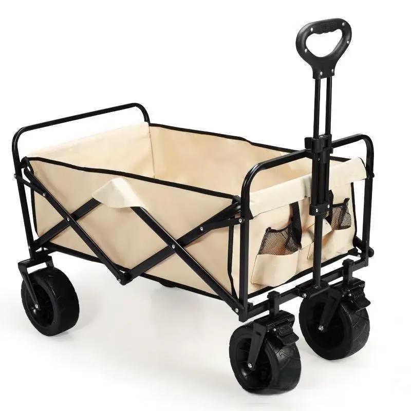WEZHO Foldable Outdoor Camping Wagon with Off-Road Wheels