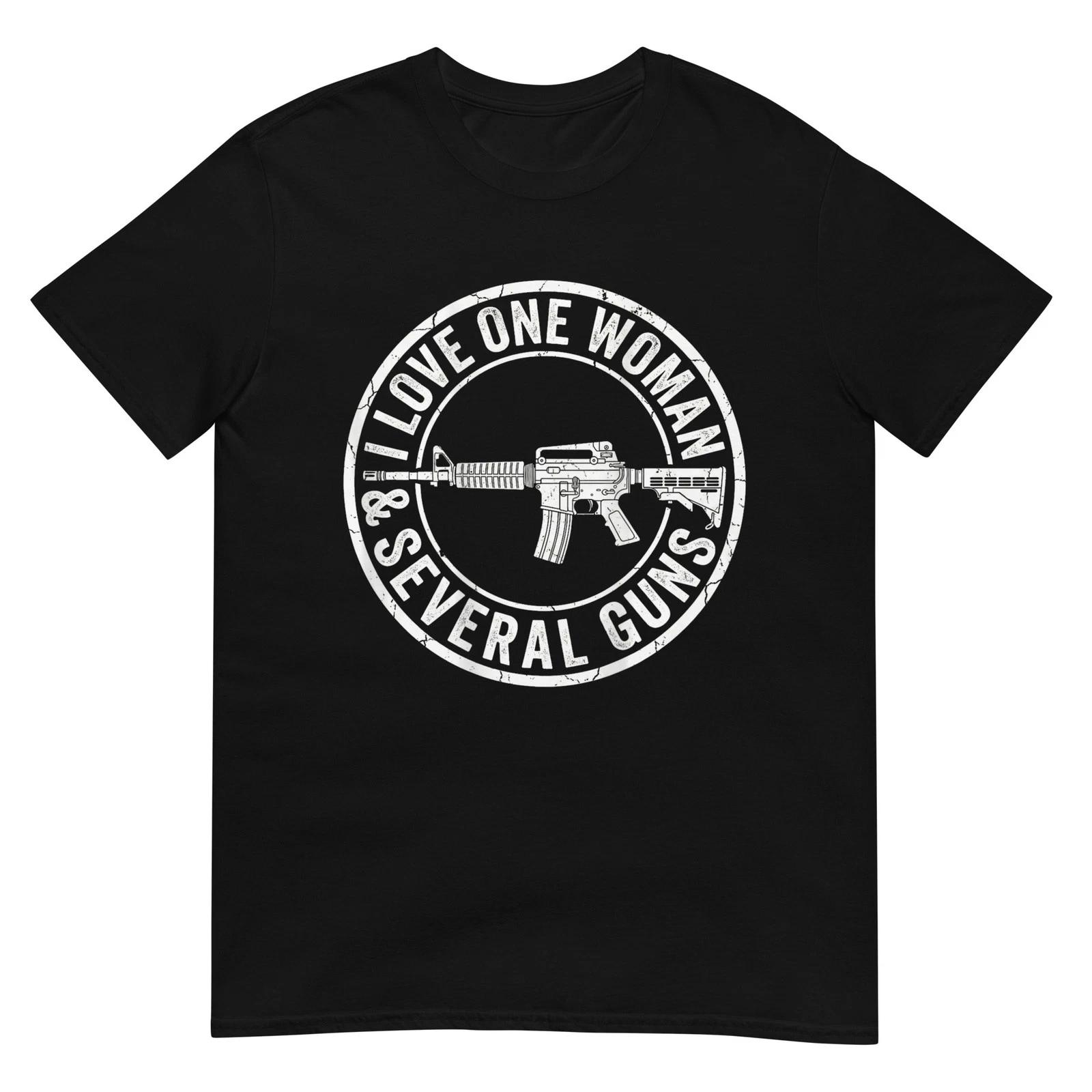 I Love One Woman & Several Guns Husband Funny Gun T-Shirt S