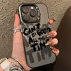 Double Shadow Personality Messy English Phone For iPhone 16 Pro Max 15 14 13 12 11 Cover Case Funda Coque Bumber Shell