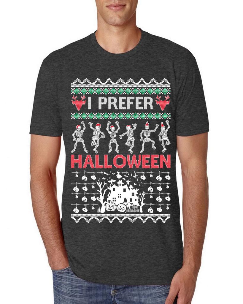 I Prefer Halloween Dancing Skeletons Men Premium TriBlend T- Shirt