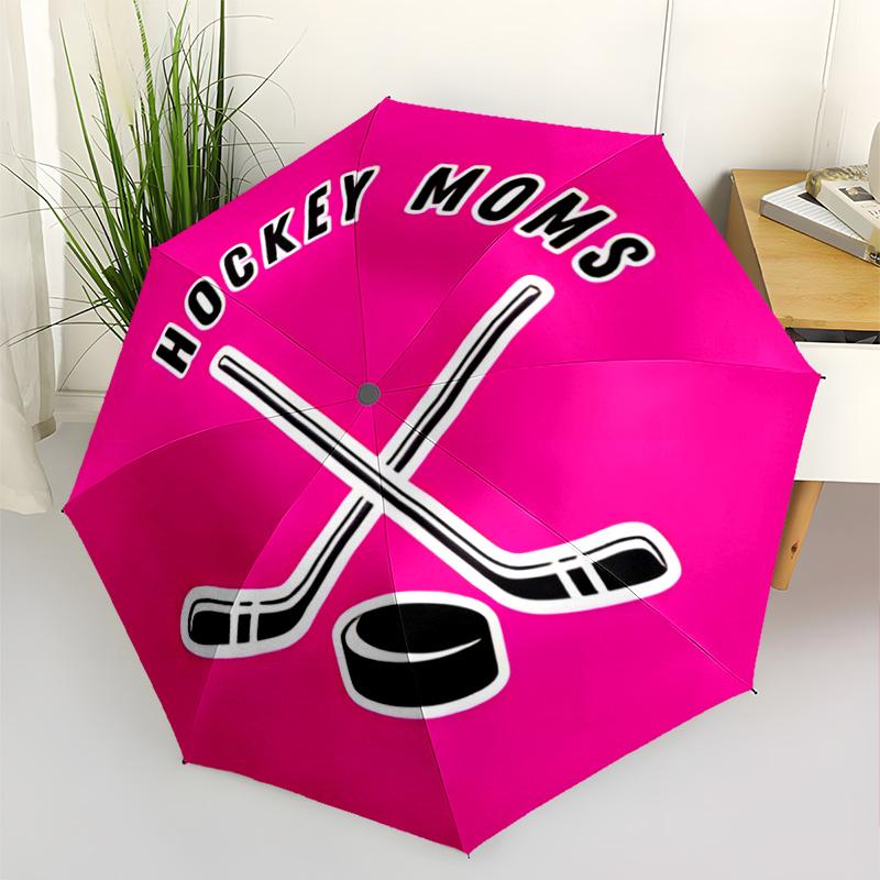 Hockey Snowflake Automatic Umbrella Compact & Durable 8-Rib Design Compact Design All-Season Travel Fashion Lovers Gift for Festivals