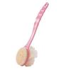 Dual-Sided Long Handle Bath Brush with Soft Bristles for Easy Back Scrubbing and Exfoliation