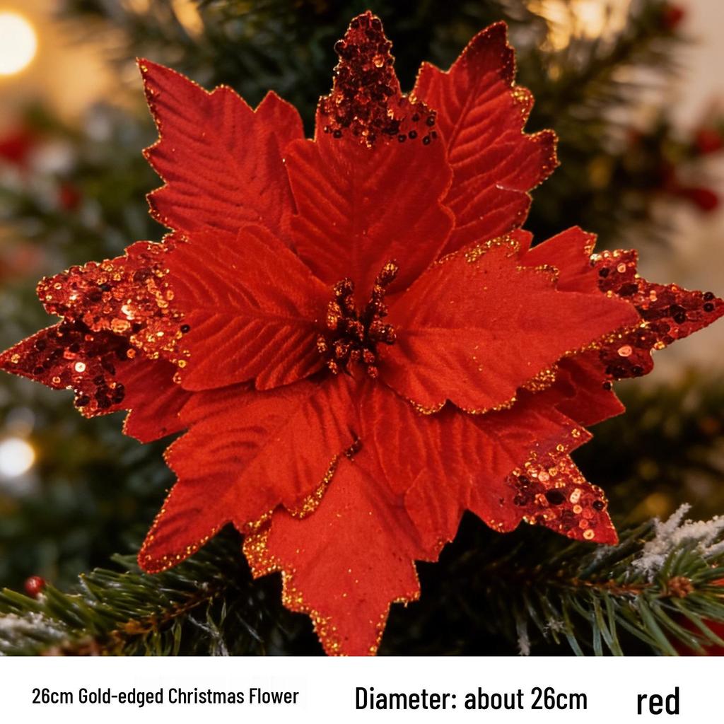 Velvet Sequin Magnolia Christmas Decorations
