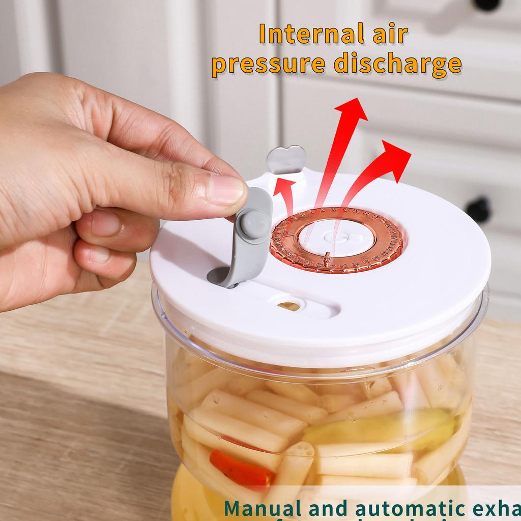 Pickle Jar with Strainer Flip Wet and Dry Separation Leakproof Pickle Container for Airtight Food Storage