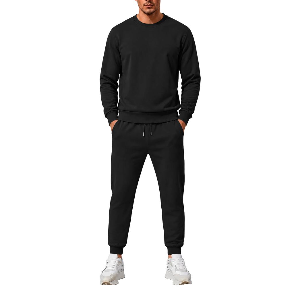 Men's Hooded Sweatshirt and Sweatpants 2 Piece Set Casual Athletic Outfit
