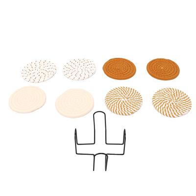 Conjunto de 8 Porta-copos para Caneca 4 Polegadas Almofada Grande para Mesa de Centro Proteção de Superfície para Bebidas Quentes Frias Versátil para Casa