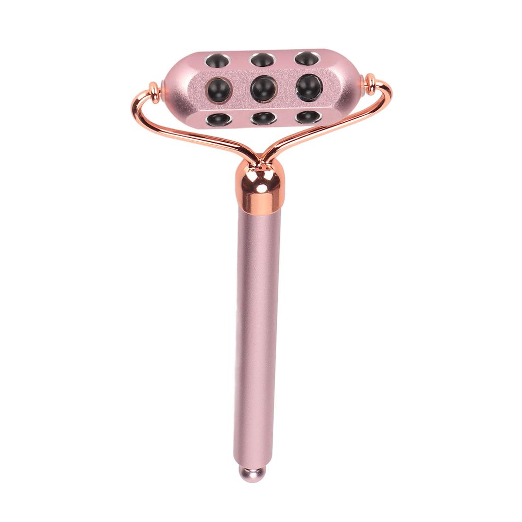 Face Beauty Massage Roller Aluminium Alloy Promote Absorption Germanium Manual Roller Pink