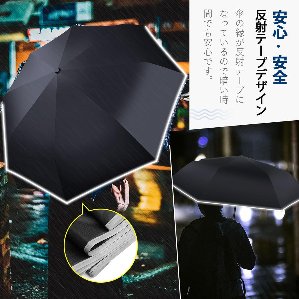 Folding automatic opening and large heavy UV reflective folding rainy season typhoon foldable umbrella, one-touch, closing, size, windproof, rain,