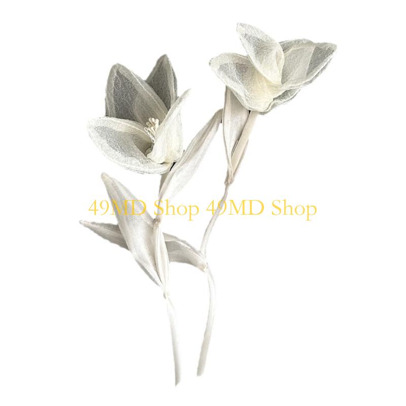 49MD 3D Fabric Flower Appliques Handcraft Materials Kits Crafting Garment Accessories Dress Sweater Crafting Project Decors абрикосовый