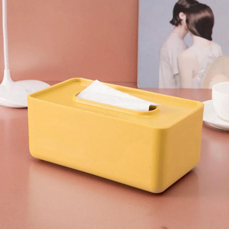 Multi-color Tissue Box Living Room Desktop Storage Ornaments Simple Napkin Box Desktop Tissue Storage Box Home Decorative