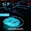 Car Interior Decor LED Atmosphere Wire Light Strip Bar Ice Lamp Blue 5M USB Line