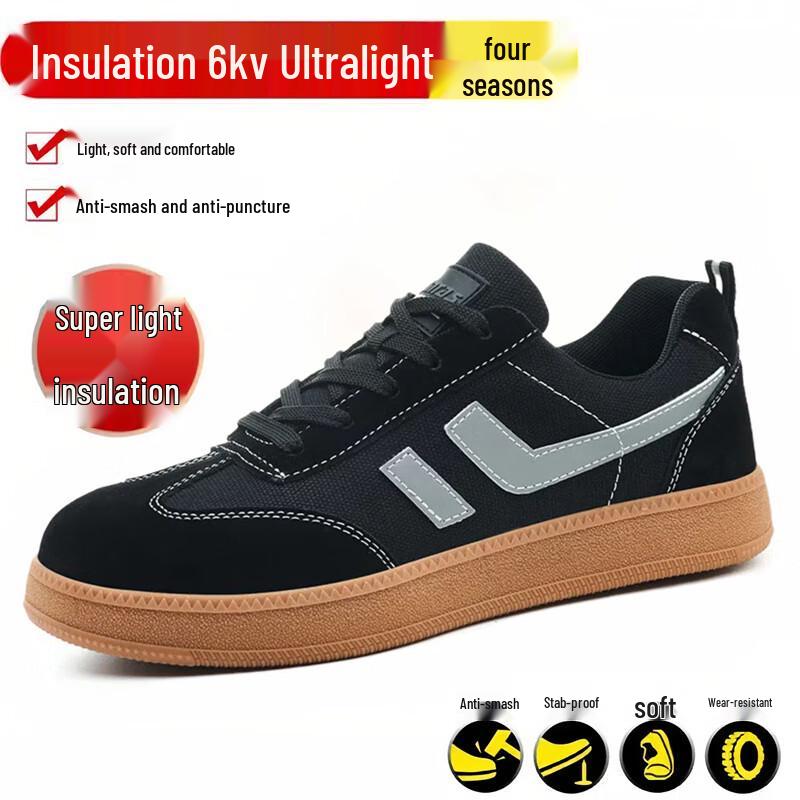 Men s Lightweight Breathable Steel Toe Safety Shoes 40