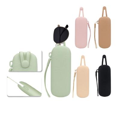 Magnetic Glasses Case Solid Color Eyeglasses Holder Portable Cosmetic Storage Bag  Female/Male