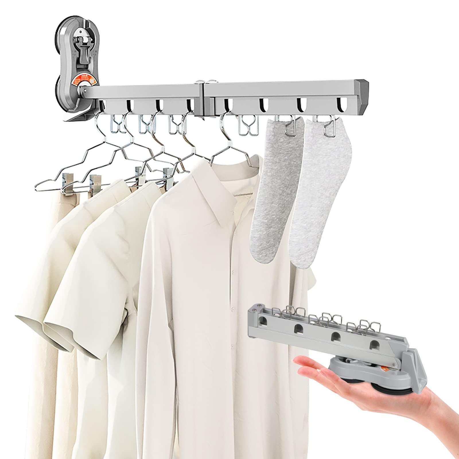 

Super Convenient Indoor Clothes Suction Cup Wall Travel Perfect for Rainy Clothes Damage Your No Construction Easy to Perfect for Travel and Business