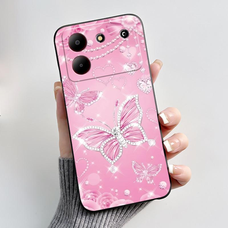 For ZTE Blade A54 Case Protective Soft Silicone Flower TPU Covers for ZTE BladeA54 4G Bumper For Blade A34 A 54 Phone Cases Bag