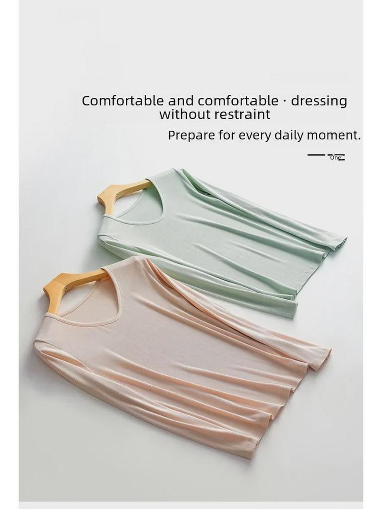 2025 Slim V-Neck Ribbed Long-Sleeve Top - Versatile Solid Color for Women's Layering