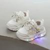 Girls Casual Light-Up Sneakers Fall Toddlers Soft Sole Breathable Kids Running Shoes