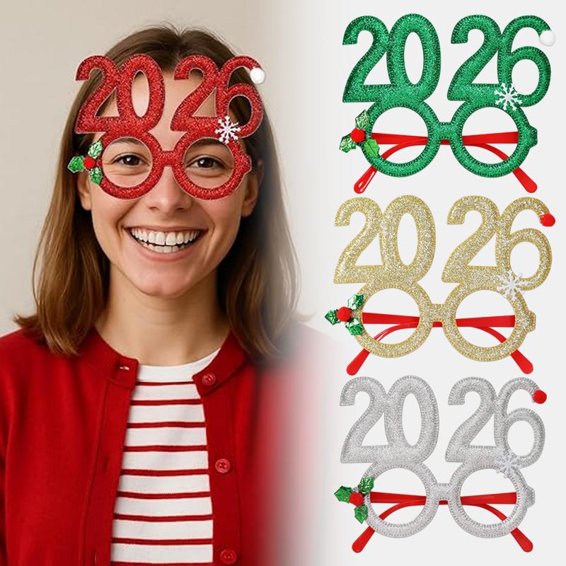 Christmas Digital Glasses Decoration Hilarious Party Prop Essential For Kids' New Year Photos Diy Creative Eyewear
