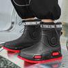 High Quality Men's Rain Boots Mid-calf Waterproof Work Boot Spring Fall Fishing Boots Men New Keep Warm Winter Rubber Rain Shoes