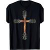 European Sizes Men's Stylish Christian Guitar Cross T-Shirt - Comfortable And Stretchy for Everyday Use And Outdoor Fun