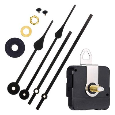 Kits de Mecanismo de Movimiento de Reloj de Ejes Largos con 2 Pares de Elegantes Manecillas Metálicas para Decoraciones del Hogar Piezas para la Elaboración de Relojes