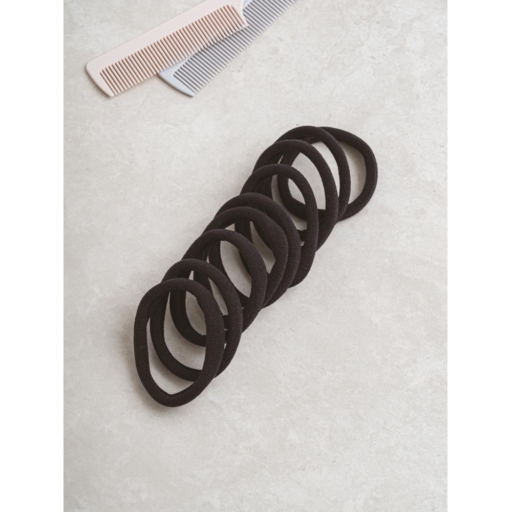 

Daiso Chubby Hair Straps Pack Of 10 Black