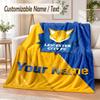 Custom Text Flannel Blanket Leicester City Print Warm Cozy Blanket Home Sofa Bedding