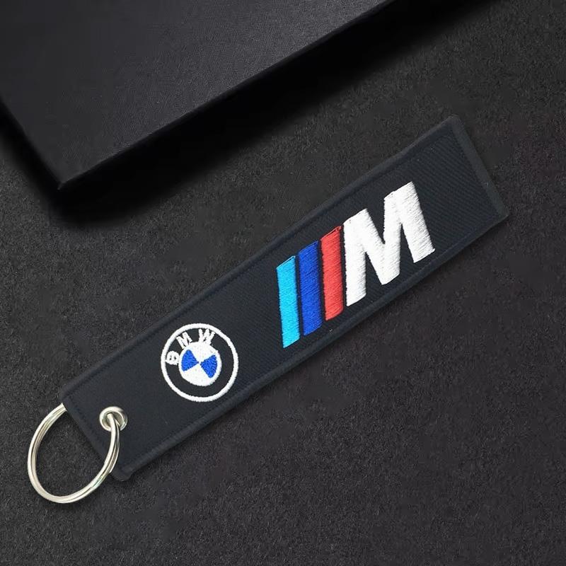 AFIT2 BMW keychain woven label nylon key tag black for m S 1000 RR R1250 motorcycle racing keyring accessories fashion gift Motorrad