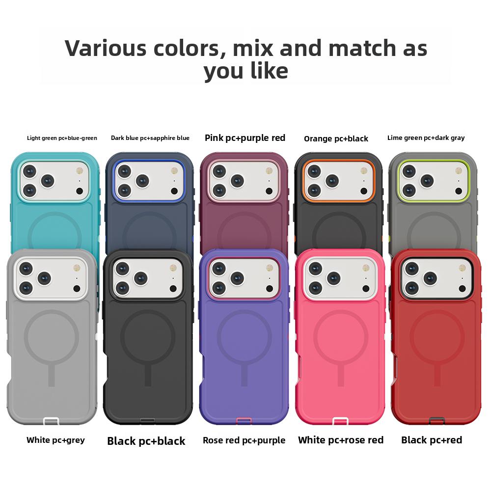 Étui de téléphone magnétique Armor OTT Defender Box pour iPhone 17 Pro Max Air 16 15 14 13 12 Pour Magsafe Robuste Résistant aux chocs Avec clip Housse
