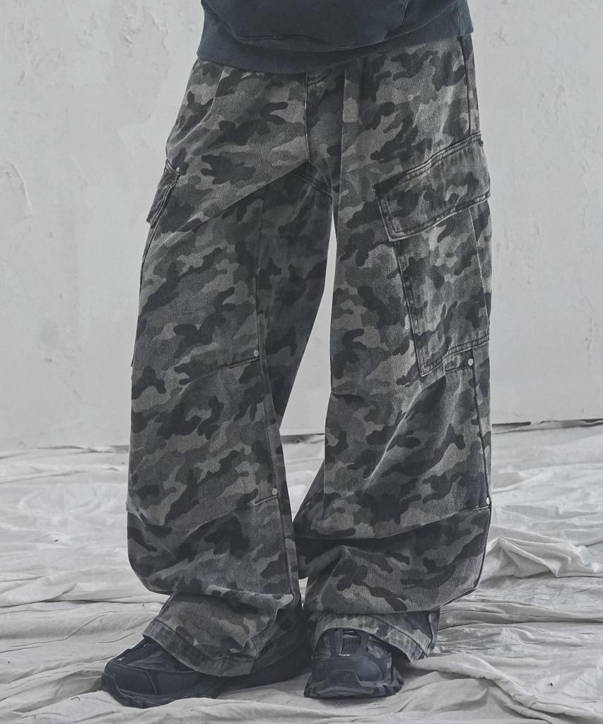 AVANDRESS Side Big Cargo Pants Camo