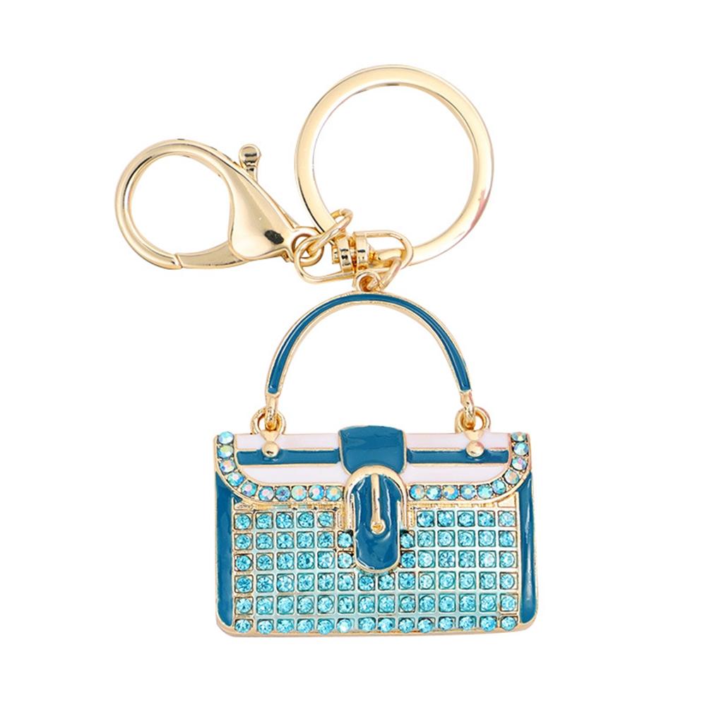 Fashion Small BaG Shape Alloy Plating Women Keychain Jewelry Gift (CHY-5287 Black)