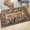 2D Welcome Home Pattern Doormat - 1pc, Non-Slip and Washable Entry Mat, Machine Washable Rug for Farmhouse Decor