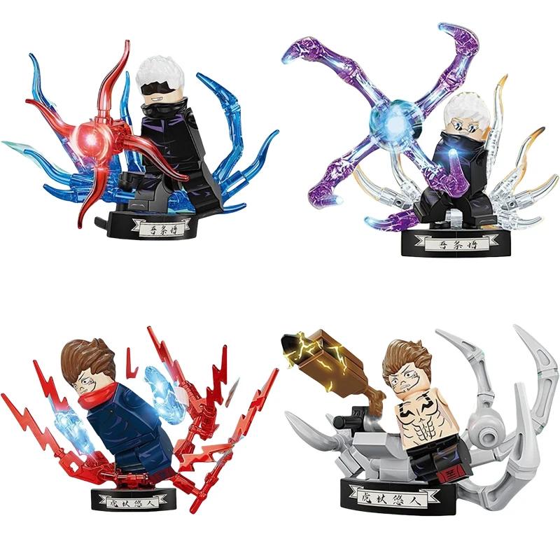 Anime Jujutsu Kaisen Cartoon Gojo Satoru Itadori Yuj Building Blocks Mini Action Figures Assembly Toy Kids Birthday Party Gifts