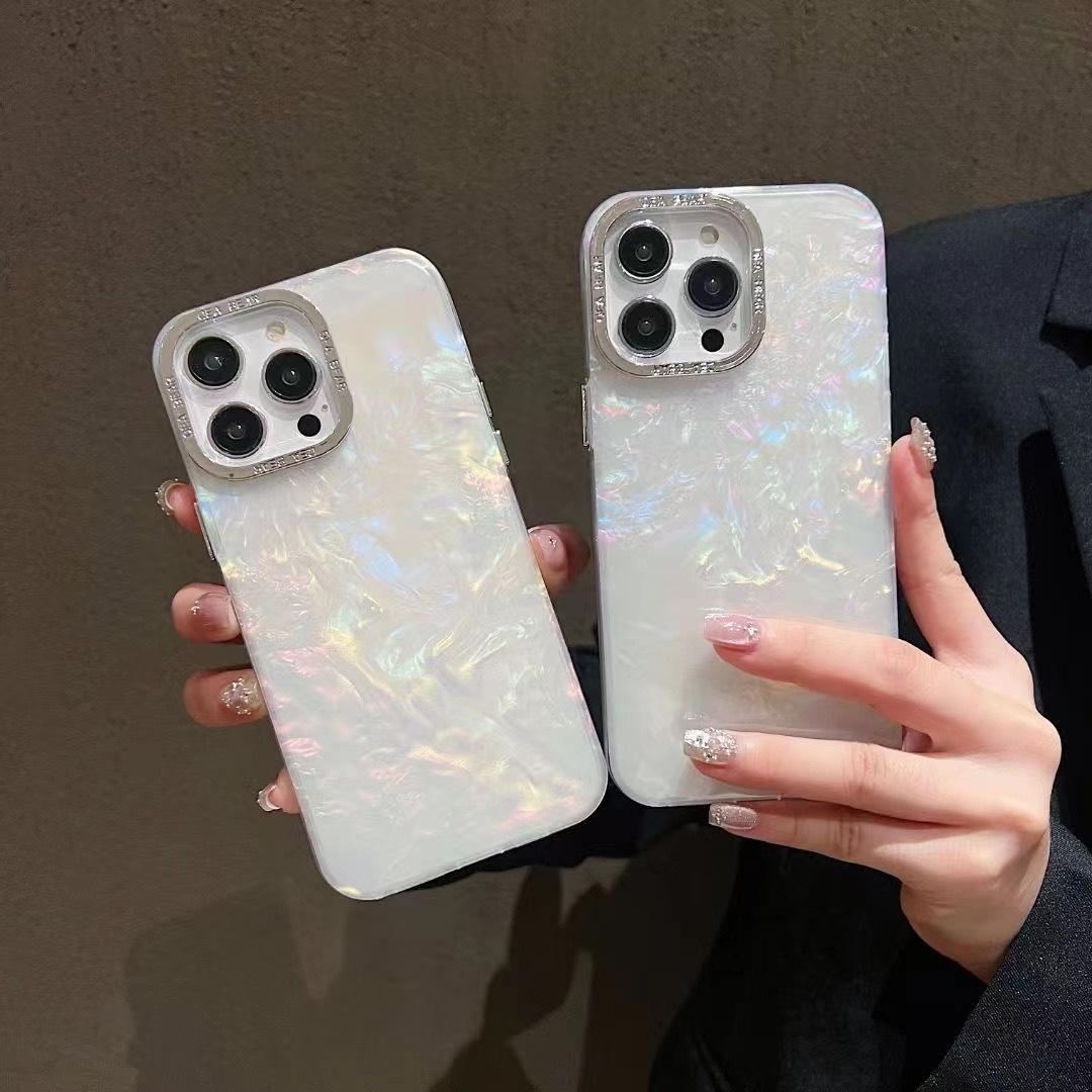 

Seashell Pattern iPhone 14 Pro Max Case with Full Coverage and Independent Buttons for Women, fits iPhone 11/12 Pro/13. iPhone 16 Pro Max белый