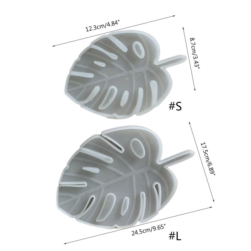 Diy Crystal Epoxy Irregular Leaf Coaster Pendant Silicone Mold Leaf Tray Mold for Casting with Resin Concrete Cement