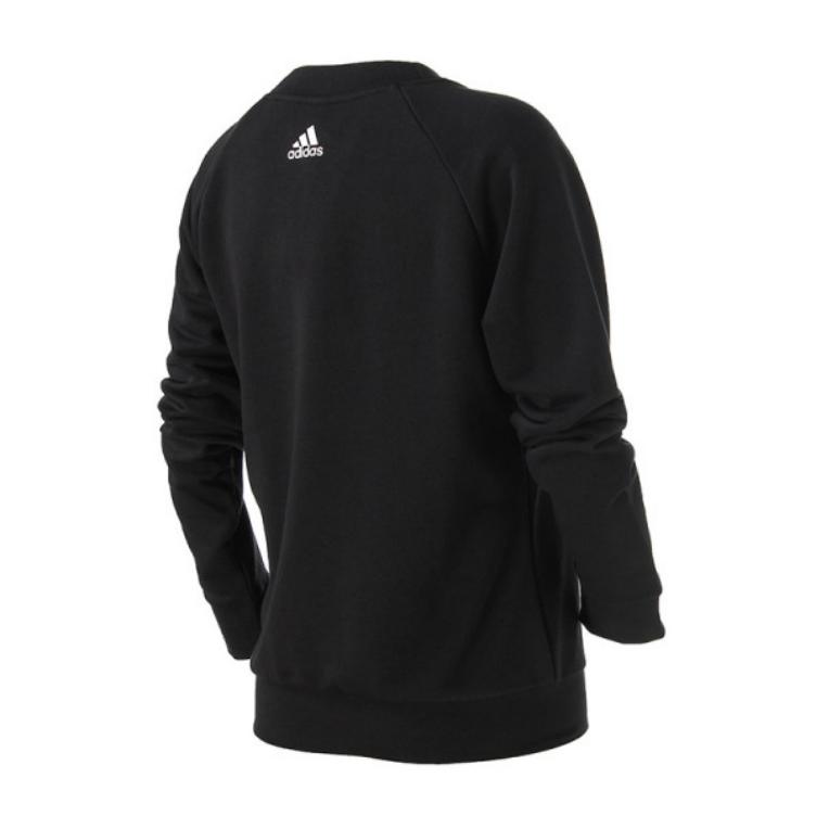 Adidas Essentials Logo Comfortable Soft Quick-Dry Crewneck Sweatshirt Women Sweatshirt Black S97079