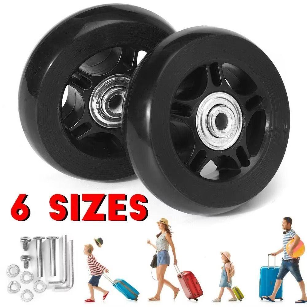 Flexible Travel Luggage Silent Casters 40-70mm Wheel Replacement Set  Suitcase Parts