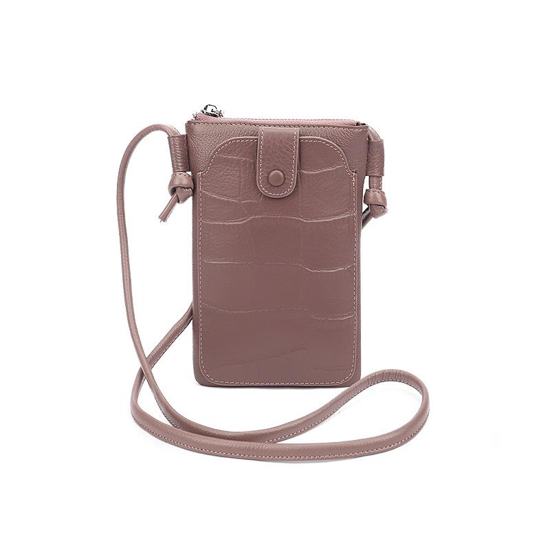 

Женская сумка через плечо из кожи с вертикальной молнией и зернистостью из камня, кошелек для мобильного телефона и монет, диагональная маленькая сумка фиолетовый