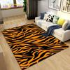 3D Stripe Tiger Print Pattern Area Rug Large,Carpet Rug for Living Room Bedroom Kitchen Doormat Decoration, Non-slip Floor Mat