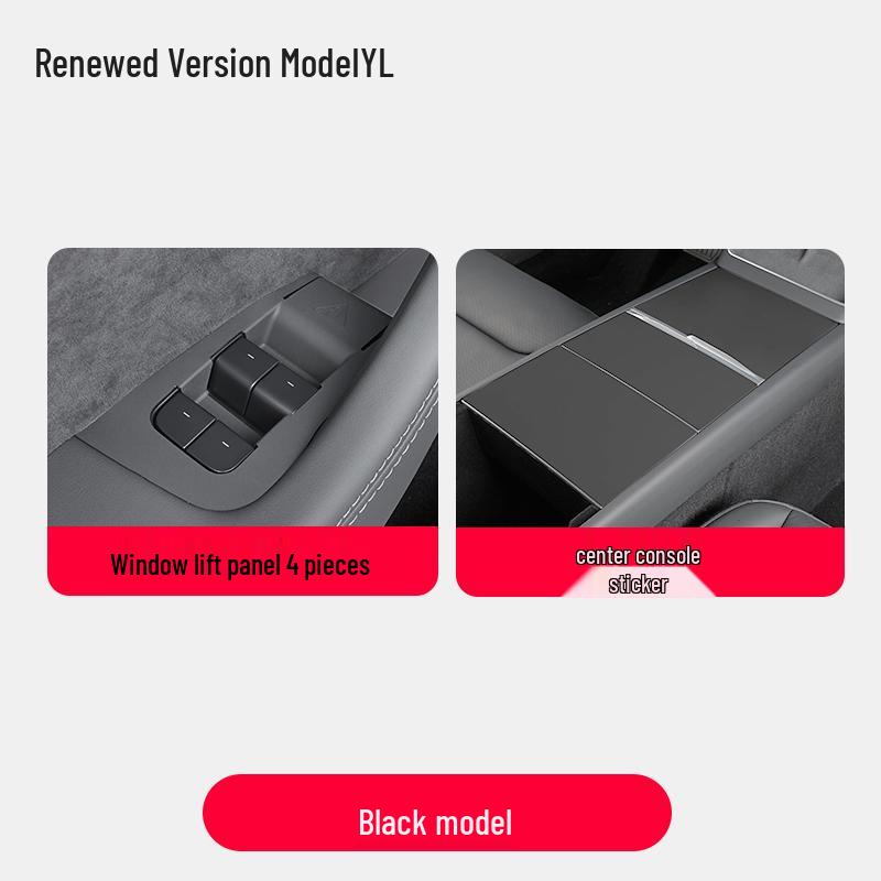 Silicone Button Stickers for Tesla Model Y/YL Door Panel & Window Lift Interior Mods