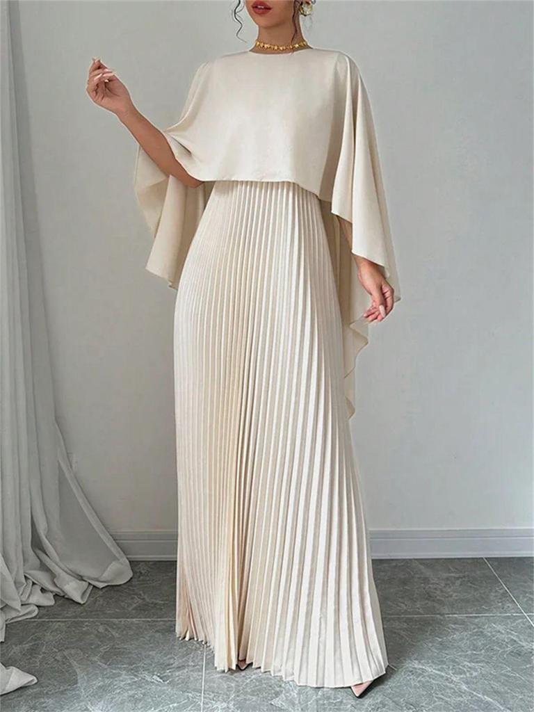 Completo Due Pezzi Elegante alla Moda 2026: Gonna Pieghettata Irregolare con Top a Manica Pipistrello Larga per Donna