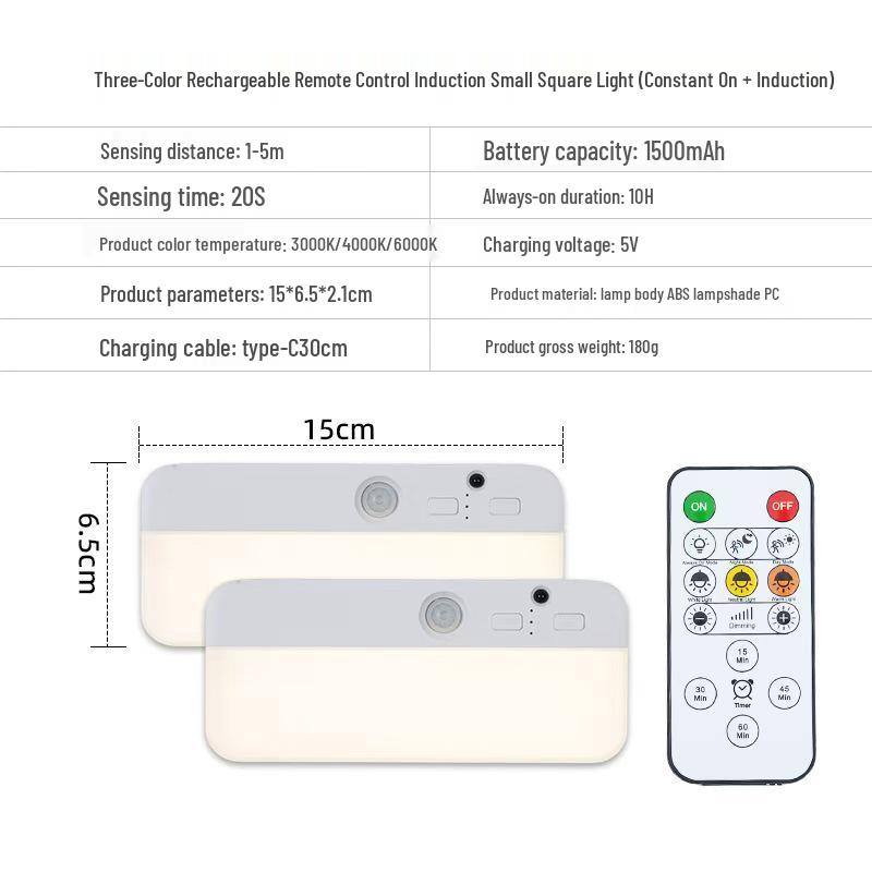 Dual Color Magnetic Charging Motion Sensor Night Light for Bedroom, Wall, Staircase, or Cabinet.