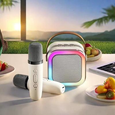 K12 Bluetooth Karaoke Machine Portable 5.3 PA Speaker System with 1-2 Wireless Microphones for Home Singing Gift 2025