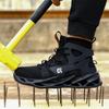 Steel Toe Ankle Safety Boots For Men Male Anti-smashing Indestructible Working Boots Shoes Safety Sneakers Footwear