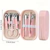 Stainless Steel Nail Clipper Set with Storage Ergonomic Design Straight Blade Durable Manicure Tool Christmas Gift