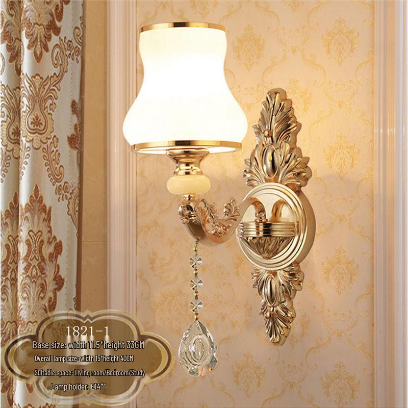 European Crystal Wall Sconce for Living Room, Bedroom, Stairway, and Aisle