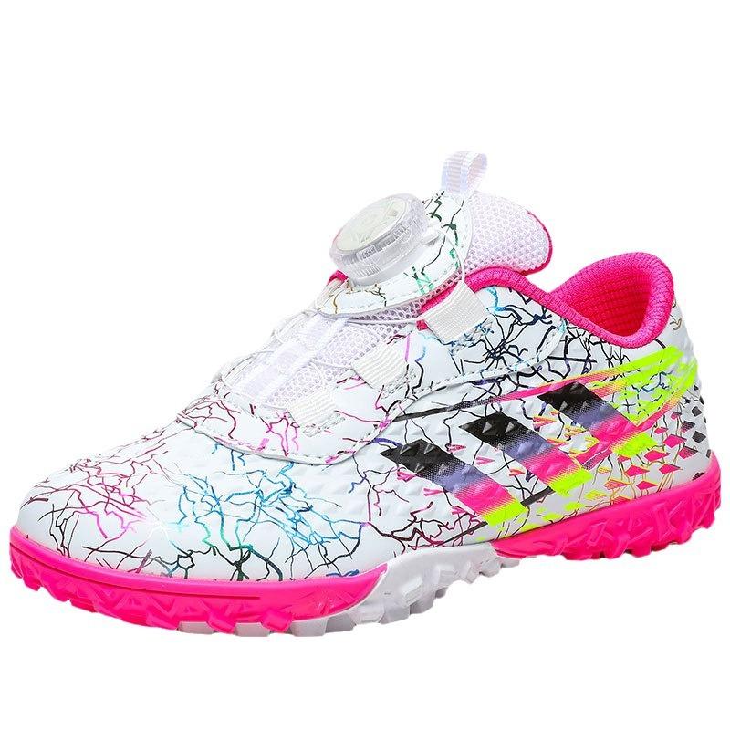 New football shoes men's and women's children's rotating buckle TF broken nails young students grass game training shoes