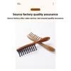 Meier Sandalwood toothed comb, thickened round handle scalp massage hair smoothing comb, air bag comb