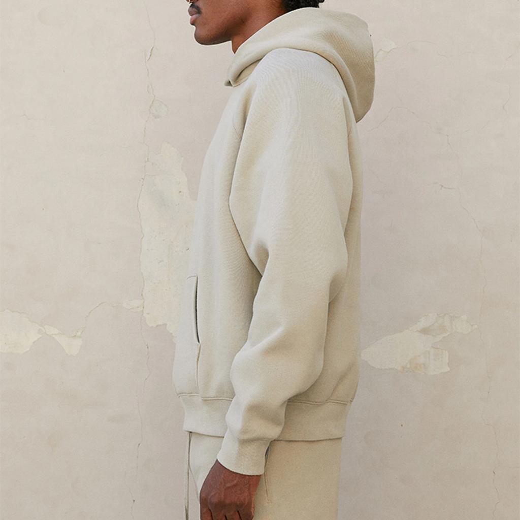Fear of God Essentials Fleece Pullover Hoodie With Back Glue Print Logo FW21 Unisex Hoodies Pistachio-Green FOG-FW21-001