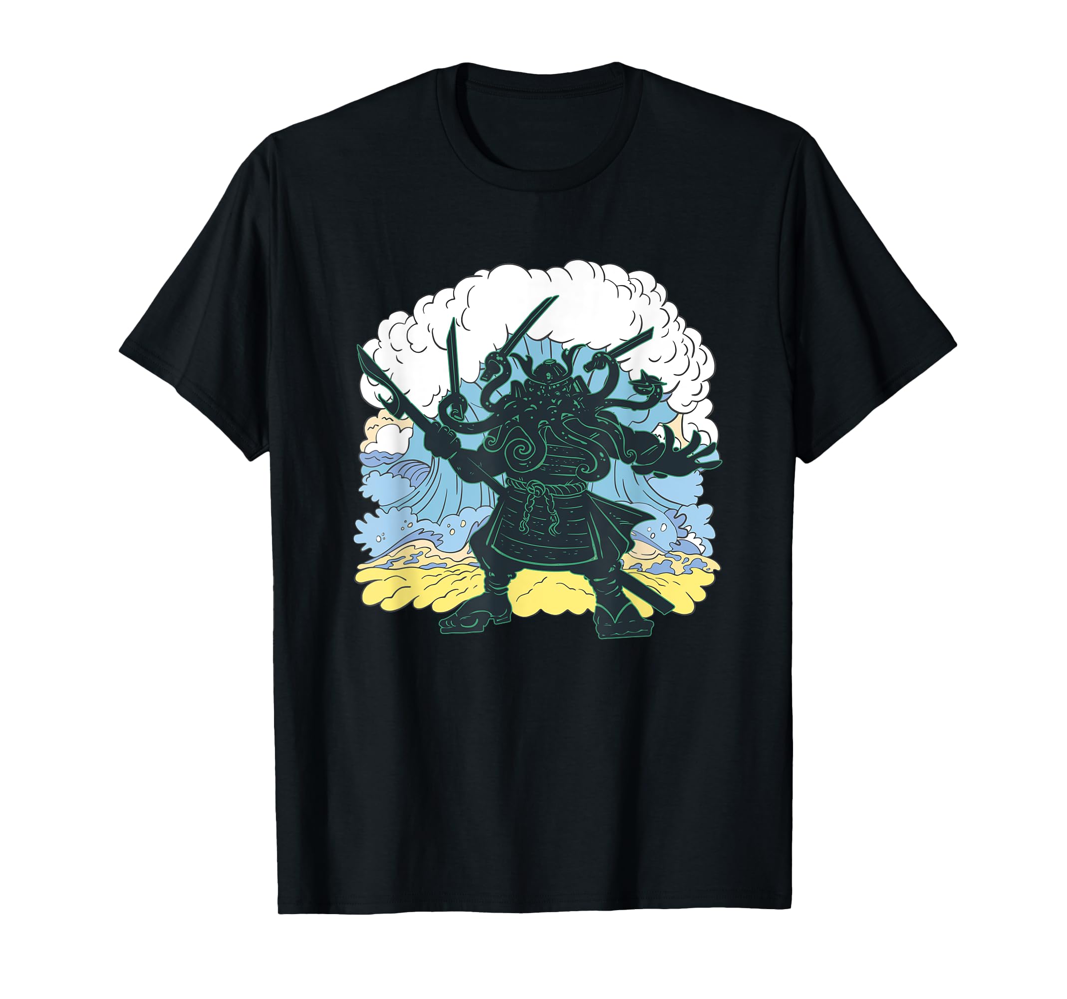 

Giant Cthulhu Samurai Japanese T-shirt чёрный